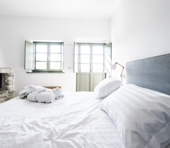 double room with fireplace